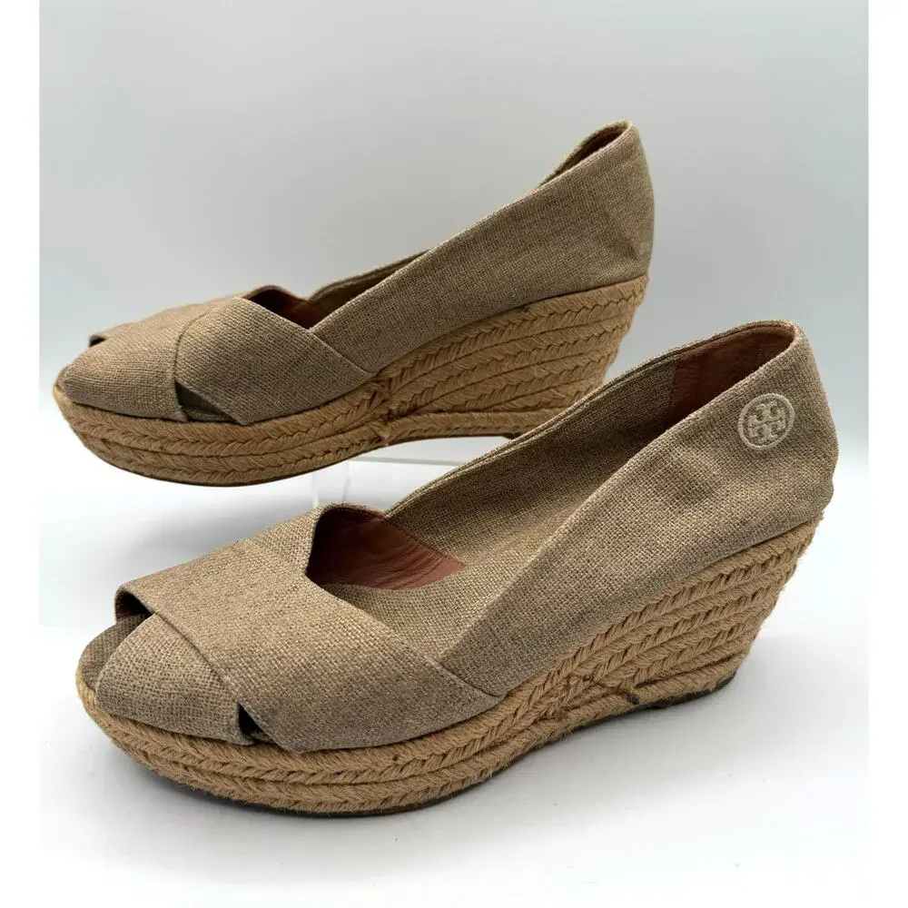 Tory Burch Filipa Espadrille Wedge Made In Spain-Sz 10B